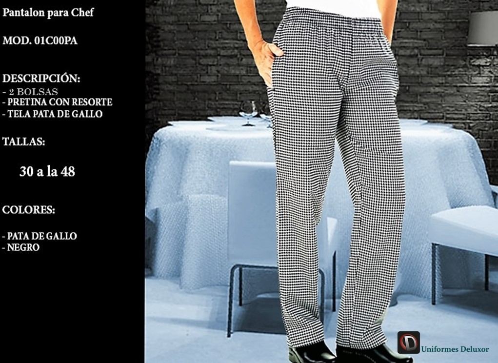 Pantalón Para Chef, Mascota, Uniformes.